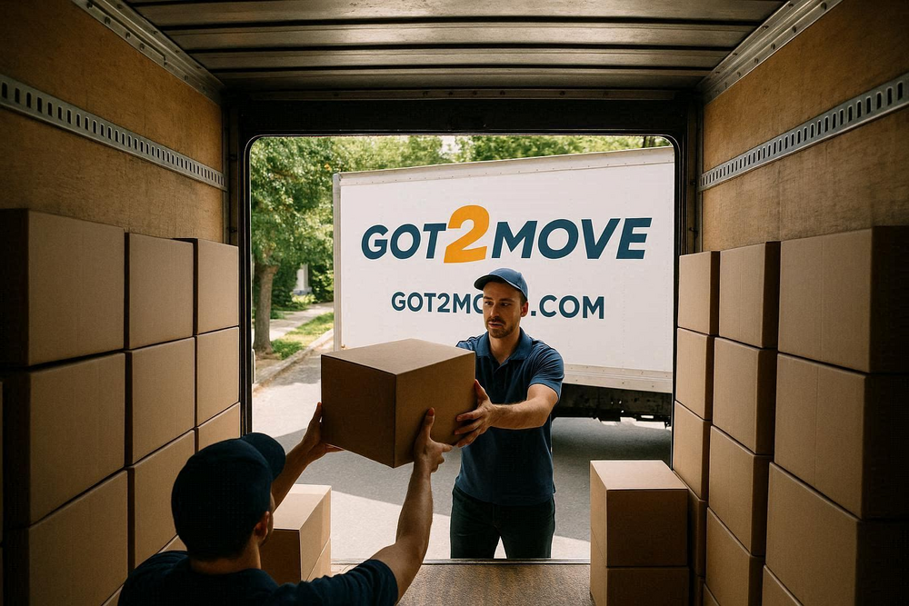 movers packing belongings during a move in San Francisco